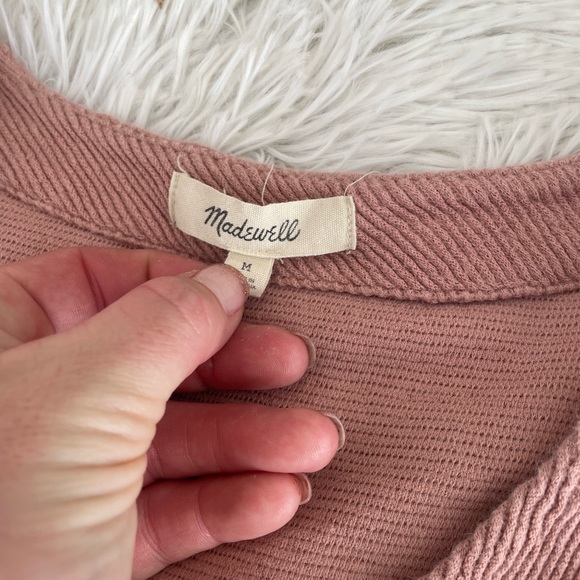 Madewell Ottoman Jacquard V-Neck Boxy Top - Picture 5 of 8